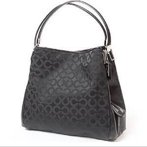 Coach Phoebe signature tote carryall handbag.
